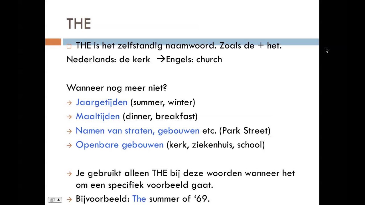 Uitleg lidwoord THE in het Engels - YouTube - Wat Is In Het Engels