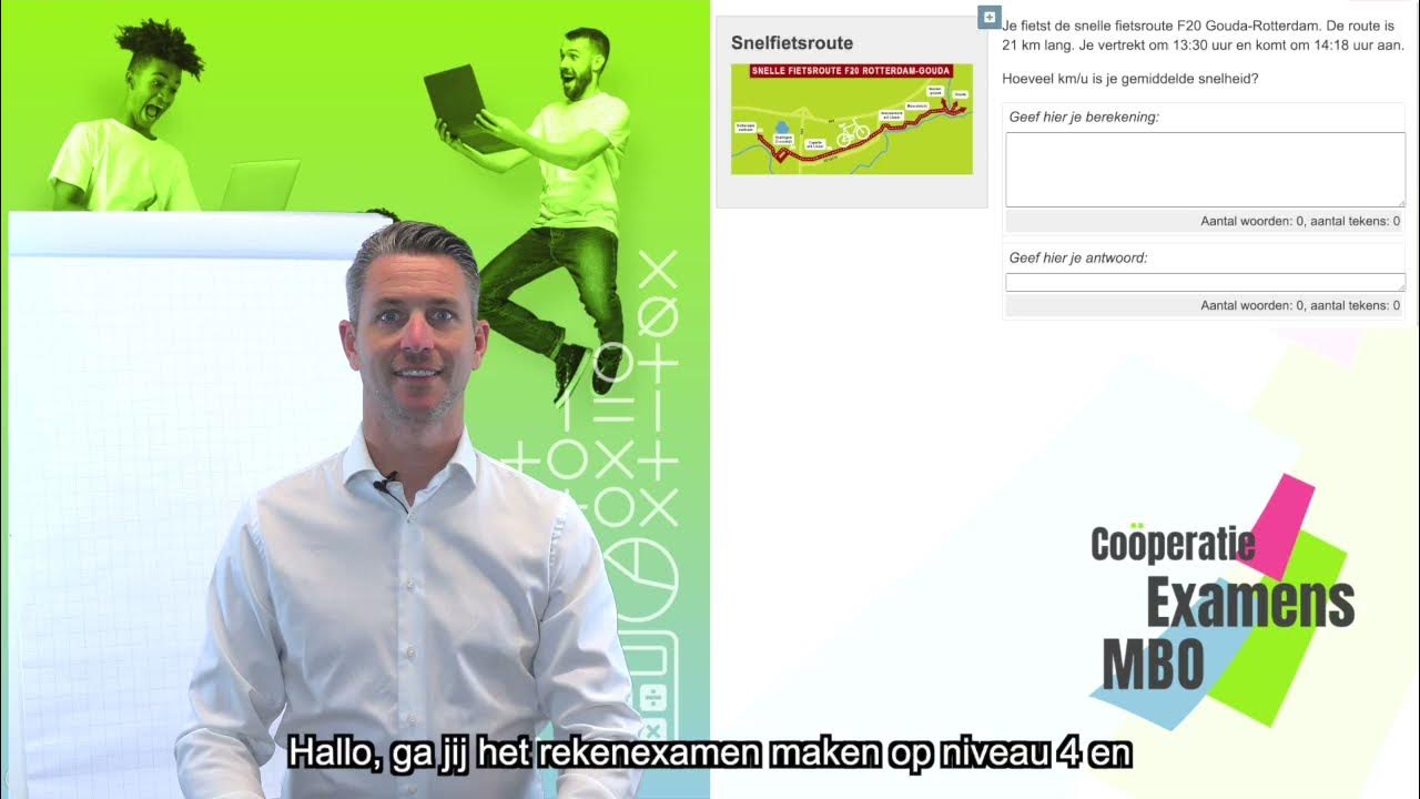 Uitlegvideo rekenexamen MBO niveau 4 - Oefenopgave: Gemiddelde snelheid - Hoeveel Examens Mag Je Herkansen 2024
