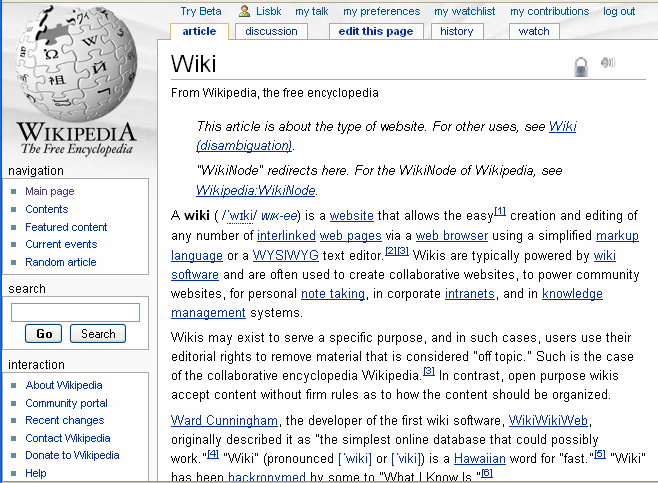 UKOLN | Briefing Documents | An Introduction to Wikis - Wiki Presidents Of The United States