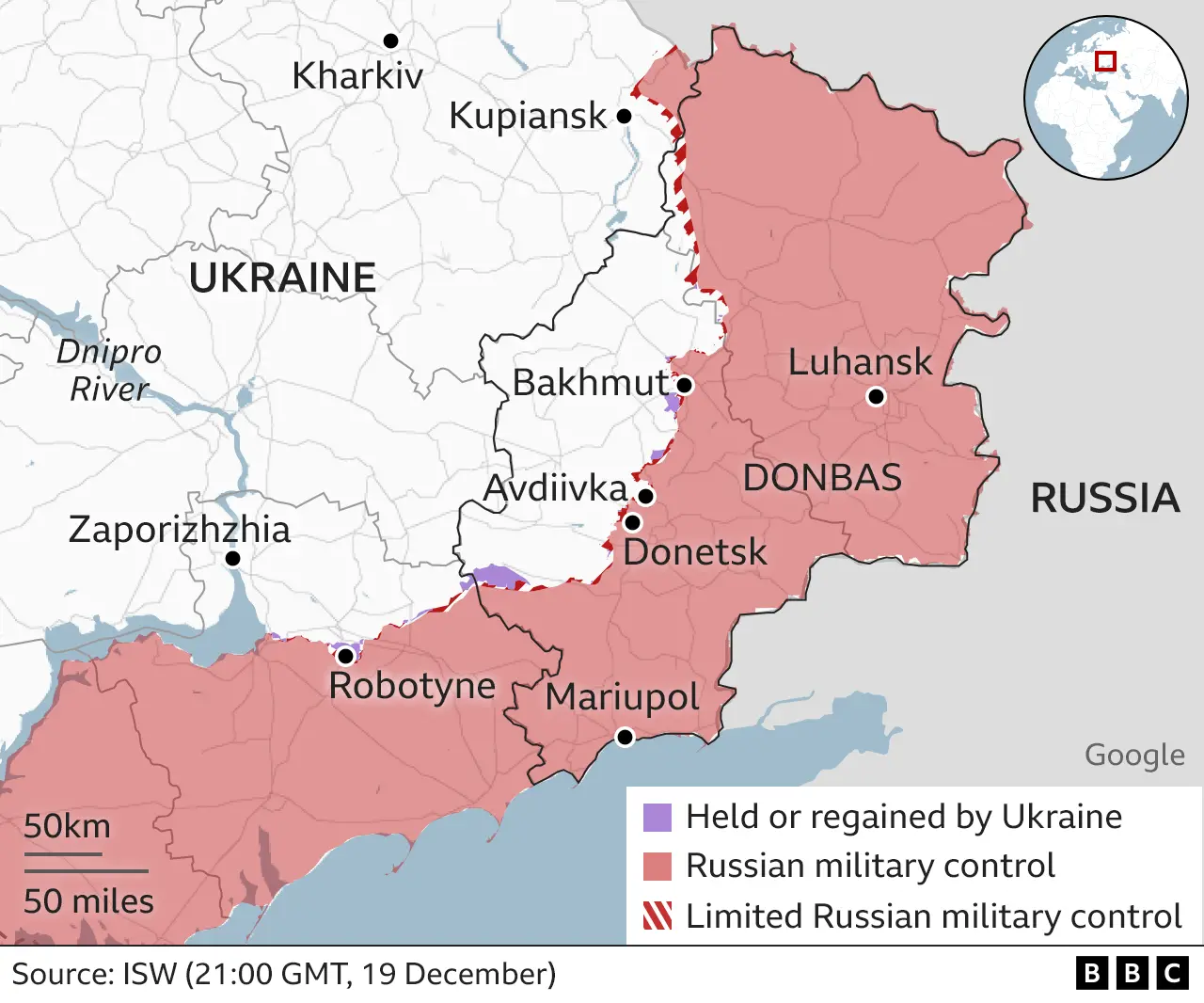 Ukraine in maps: Tracking the war with Russia - Interactive Map Of Ukraine War