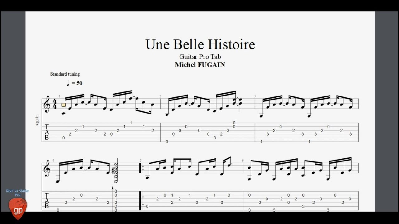 Une Belle Histoire - Michel Fugain - Guitar Pro Tab - YouTube - Michel Fugain C'est Un Beau Roman