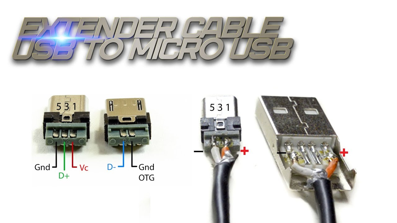USB to Micro USB cable DIY - YouTube - Wat Is Plus En Min