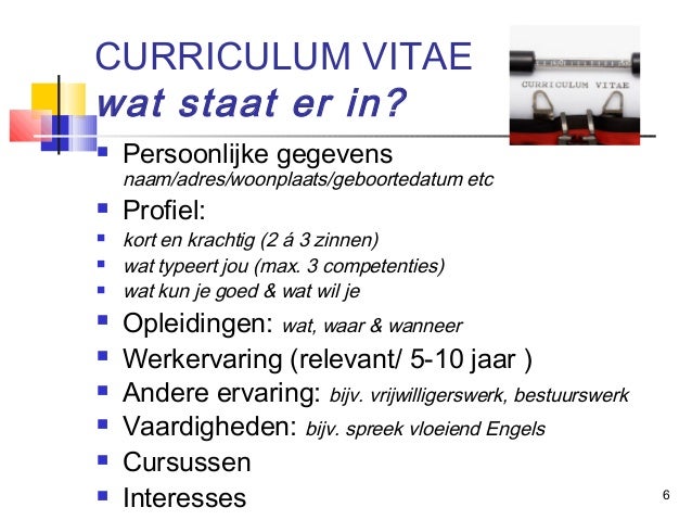 Val op met je cv als starter - Wat Staat Er In Een Cv