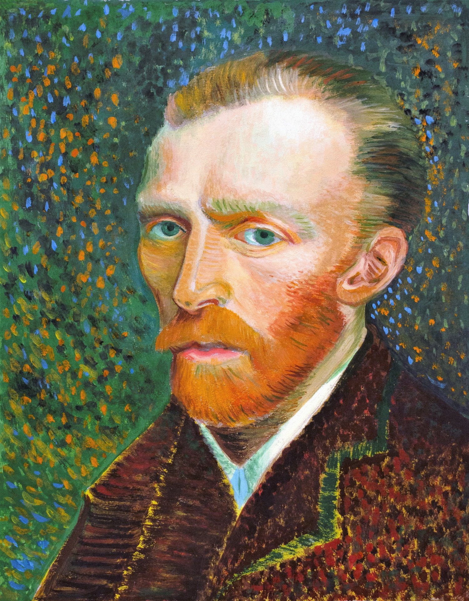 Van Gogh portrait Painting by Elena Gerasimova - Wanneer Is Theo Van Gogh Overleden