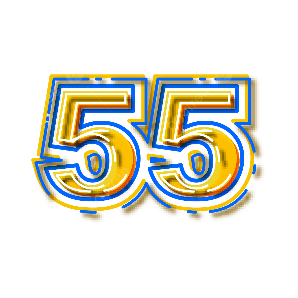 Vector Fuente Alfabeto Número 55 PNG ,dibujos Número, Símbolo, Firmar - 55 Jaar Getrouwd Hoe Heet Dat