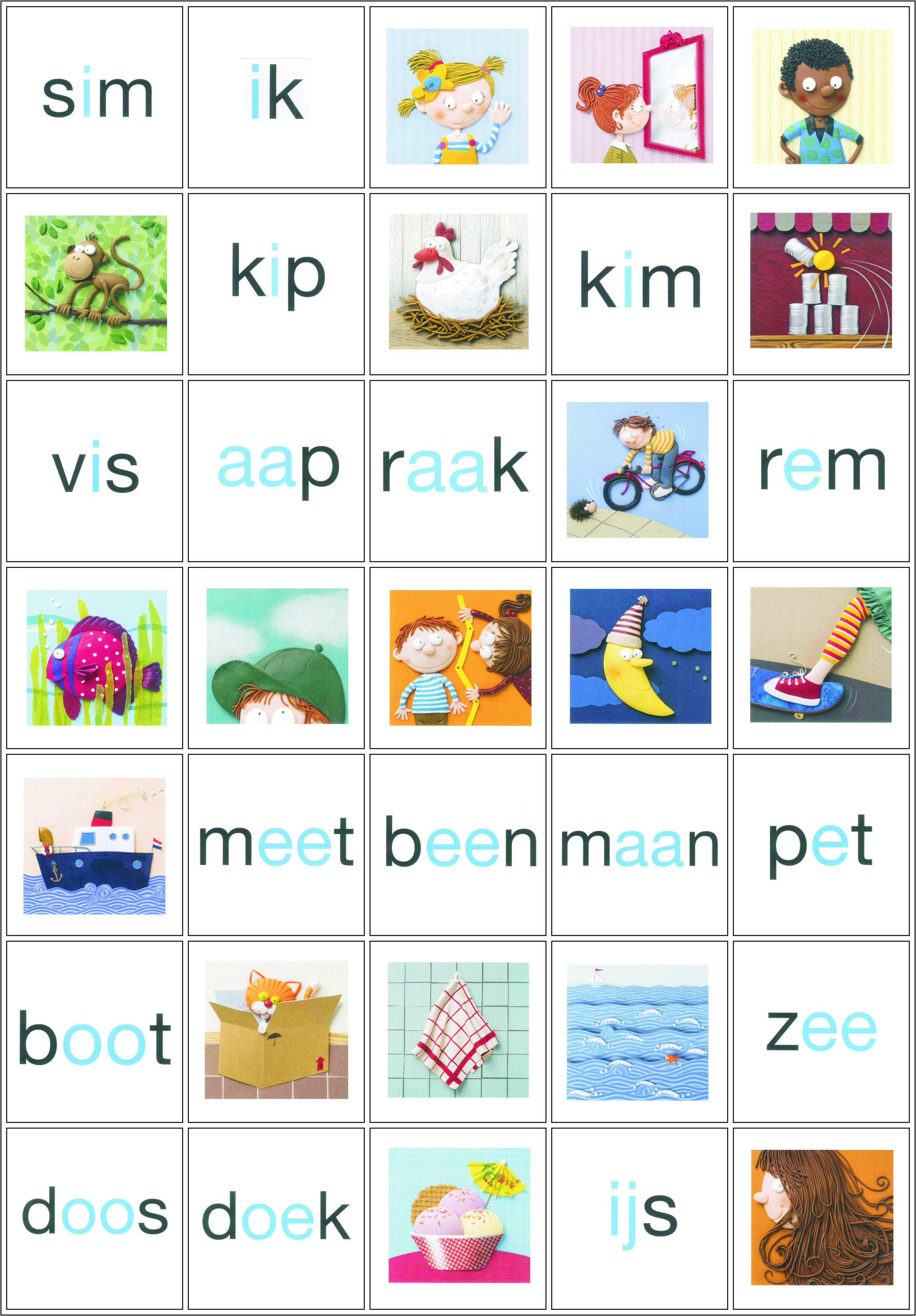 veilig leren lezen klok zoem | Leren lezen, Lezen, Taalactiviteiten - Woorden Met Een B Erin