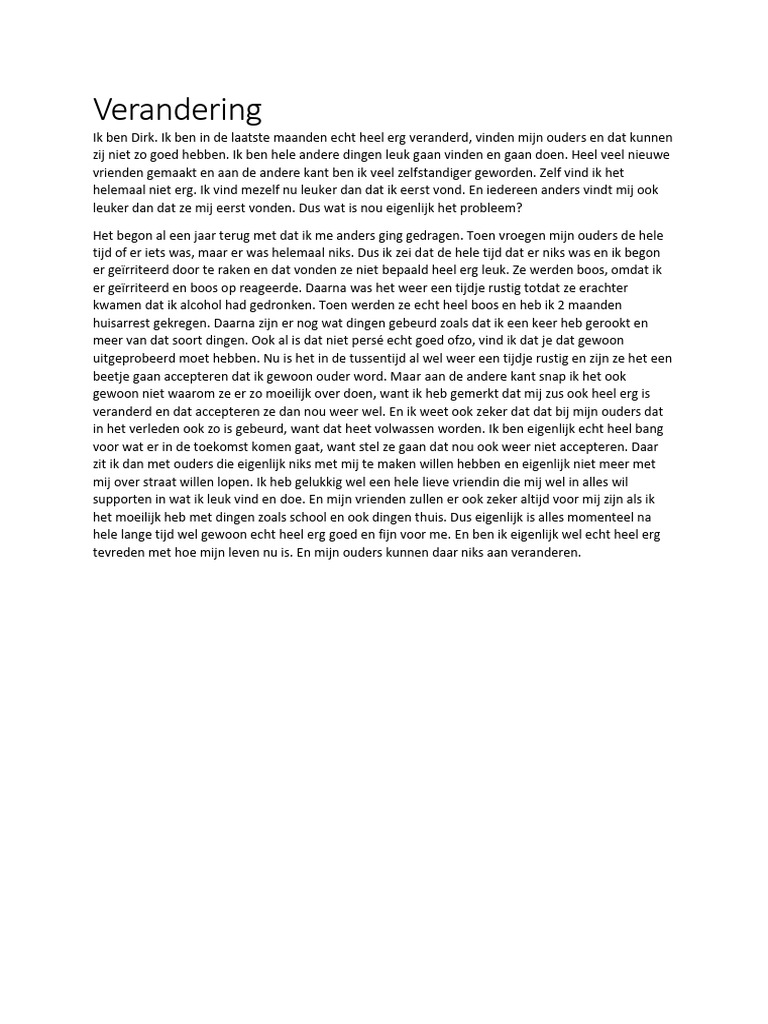Incidentele Verandering En Structurele Verandering