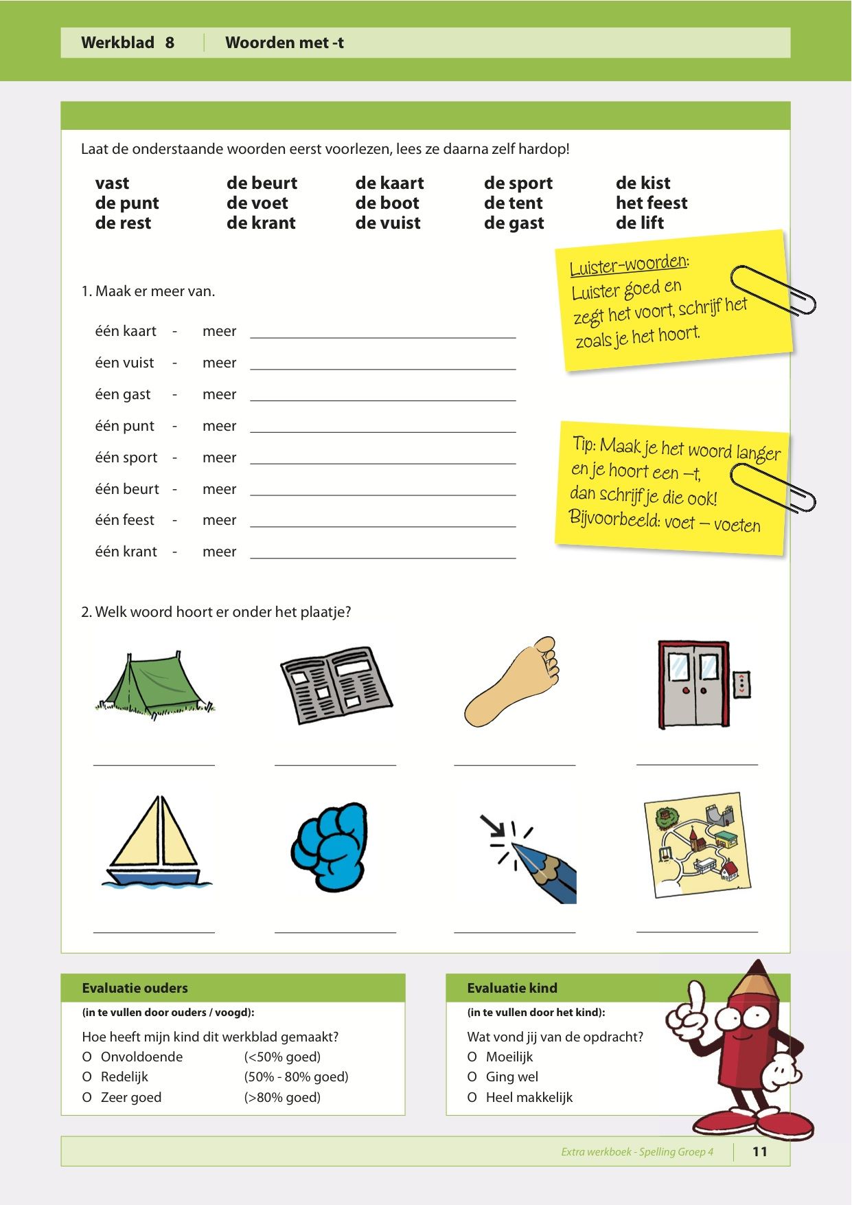 Verantwoord lesmateriaal voor basisschool kinderen om samen met ouders - Spelling Groep 4 Taal Actief