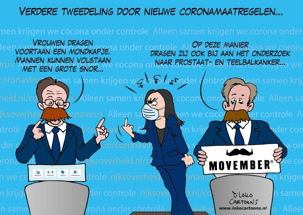 Verder tweedeling door nieuwe coronamaatregelen... - Loko Cartoons - Corona En Nu Verder