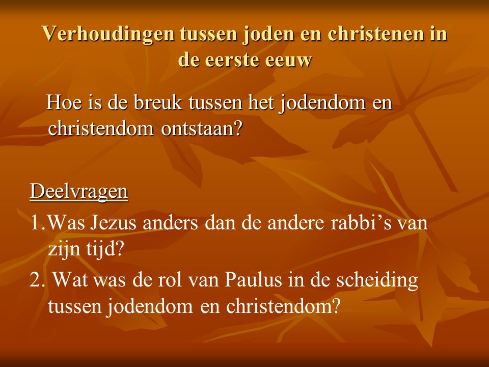 Wat Is Het Verschil Tussen Joden En Christenen