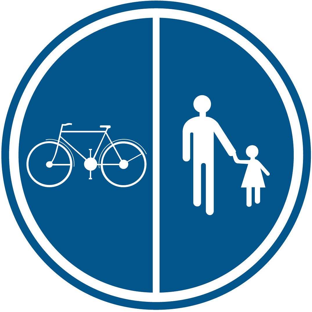Verkeersbord fietspad - voetpad België | Traffic signs, Kindergarten - Mag Je Een Tram Rechts Inhalen
