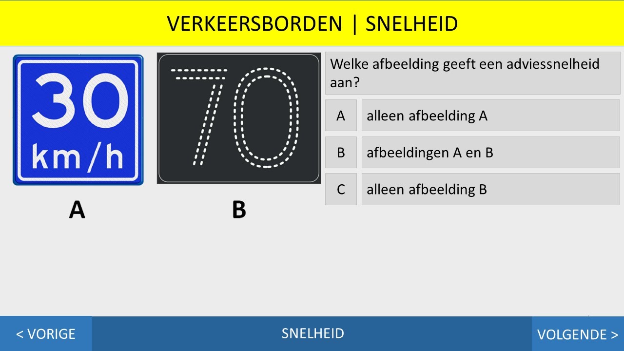 Verkeersborden - Snelheid - Autotheorie - Scootertheorie - Motortheorie - Hoeveel Meter Afstand Bij 100 Km Per Uur