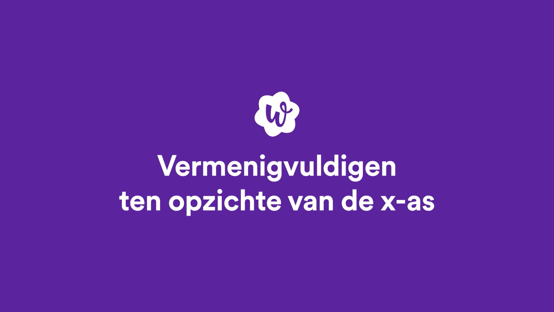 Vermenigvuldigen Ten Opzichte Van De X-as