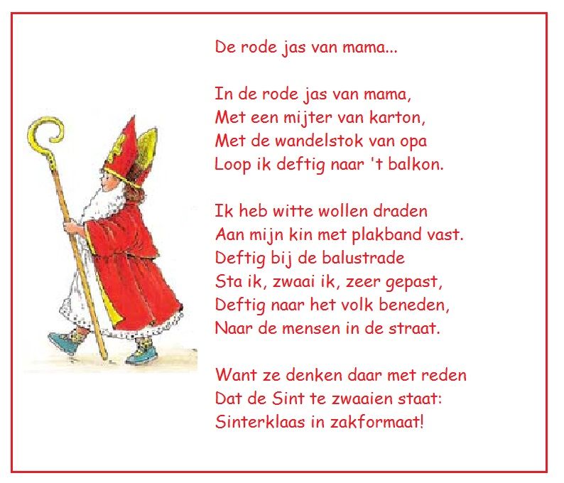 * Versje: In de rode jas van mama... | Sinterklaas, Verjaardagswensen - Maar Dat Staat Deftig In Een Goed Ochtendblad