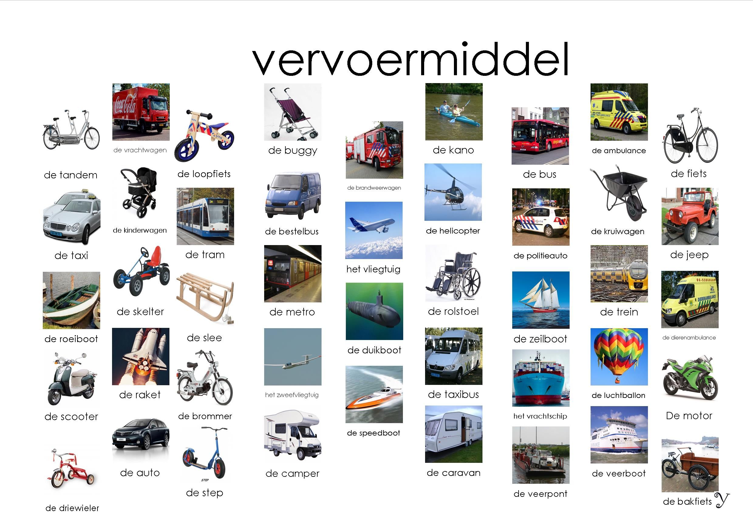 vervoermiddelen afkijkplaat | School info, Learn dutch, School posters - Met Welk Vervoermiddel Kun Je Over Deze Dam Rijden