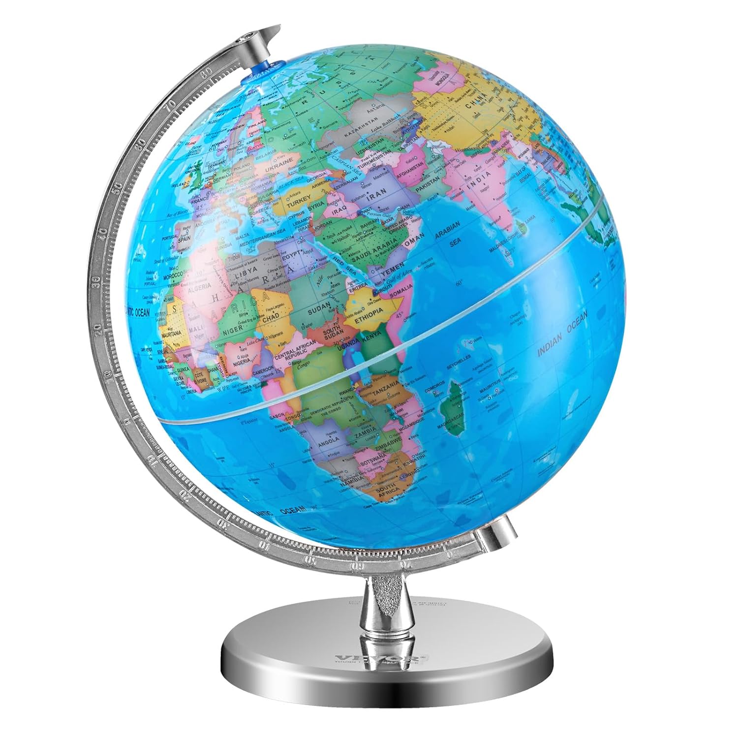 VEVOR Rotating World Globe with Stand, 8 in/203.2 mm, Educational - Globe Centrum Voor Kunst En Cultuur