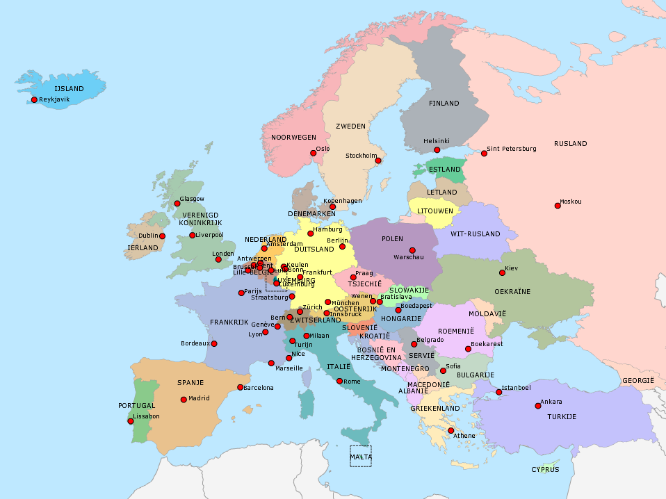 Via deze link je op 6 verschillende manieren oefenen met Europa. Van - Grootste Steden Van De Wereld