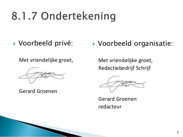 Via hb d6 h8 brieven en e mails - Met Vriendelijke Groeten Duits Mail
