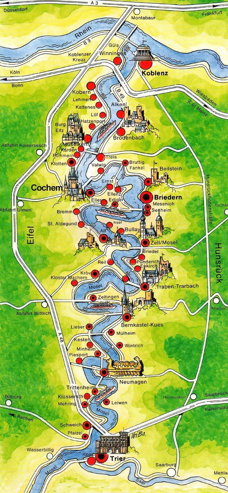 Viagem pela alemanha, Viagem europa, Passeios de dia - Waar Ligt De Moezel In Duitsland