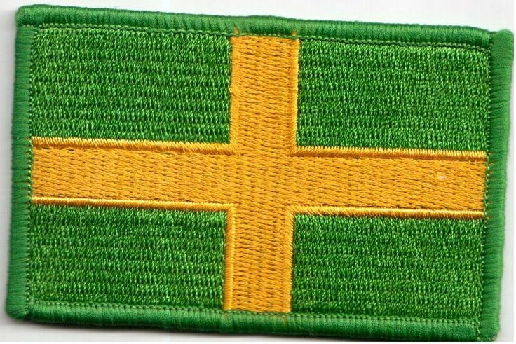 Groene Vlag Met Oranje Kruis