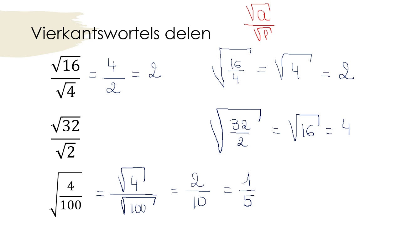 Vierkantswortels rekenregels - YouTube - Wat Is De Wortel Van 30