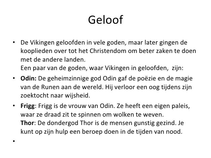 Hoe Heet Het Geloof Van De Vikingen