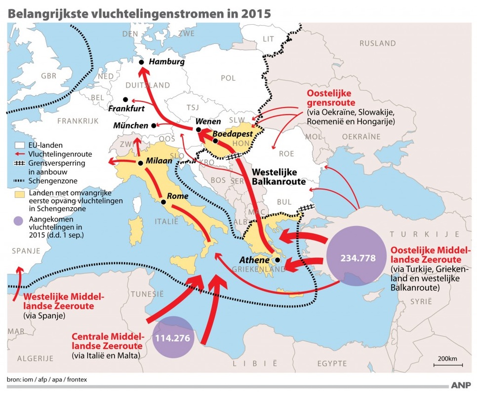Vluchtelingen - GeoGraphixs - Welk Land Heeft De Meeste Vluchtelingen In Europa