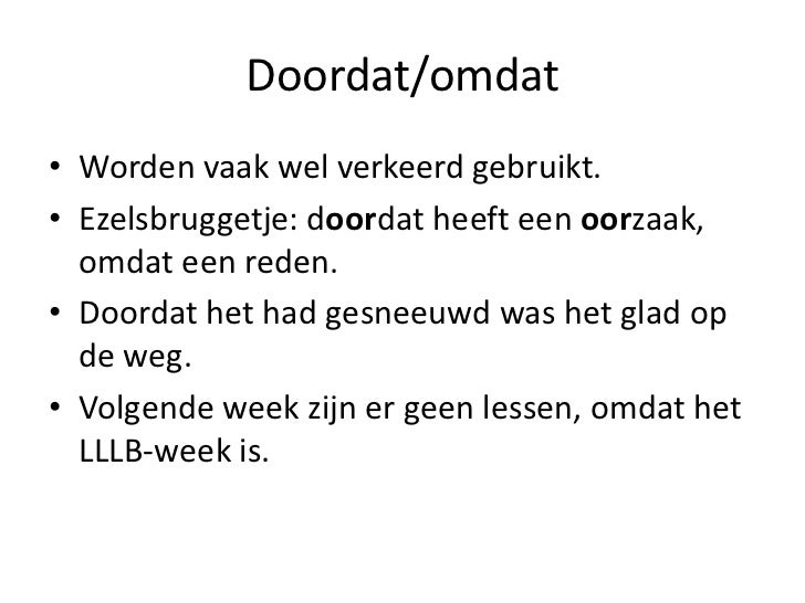 Voegwoorden - Zin Beginnen Met Omdat
