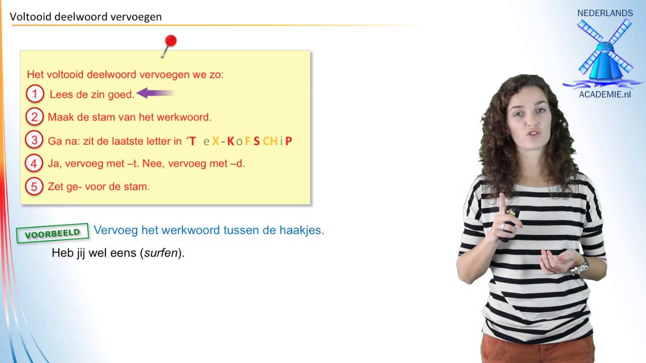 Wat Is Een Voltooid Deelwoord Voorbeeld