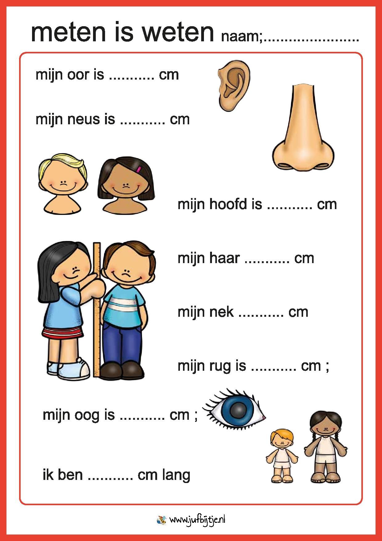 Voor een actieve reken doe-opdracht “meten” heb ik twee werkbladen - Meten En Meetkunde Groep 4