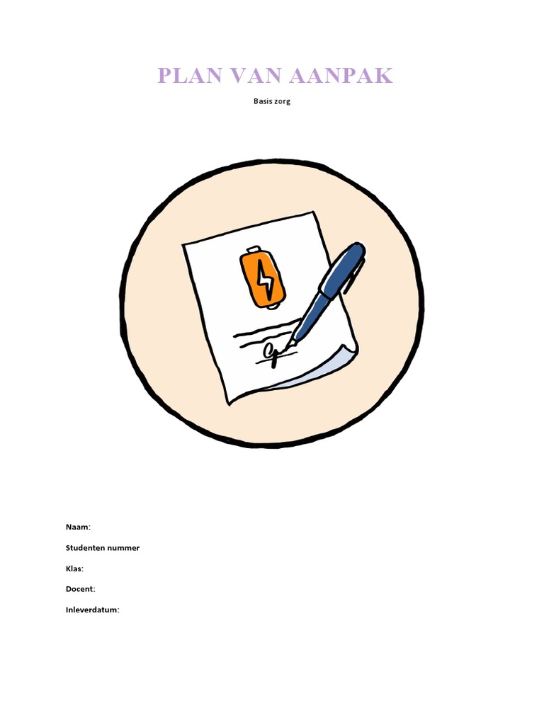 Eenvoudig Plan Van Aanpak Voorbeeld