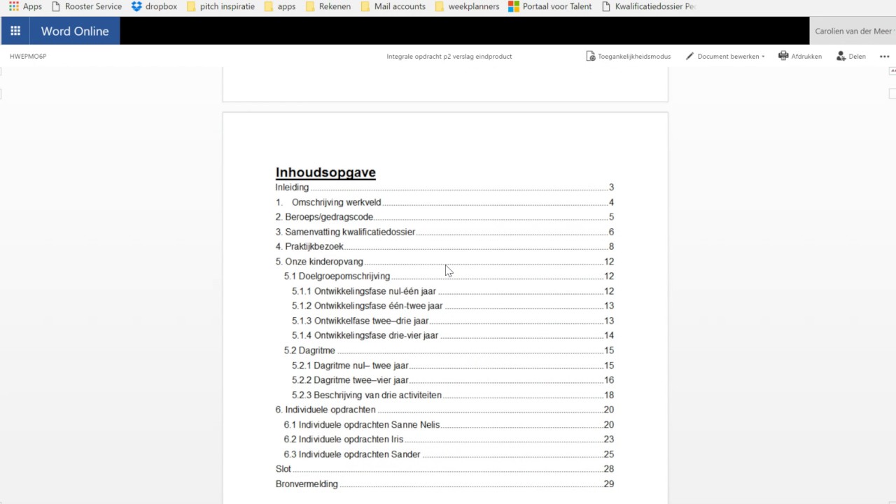 voorbeeld inhoudsopgave - YouTube - Hoe Maak Je Inhoudsopgave In Word