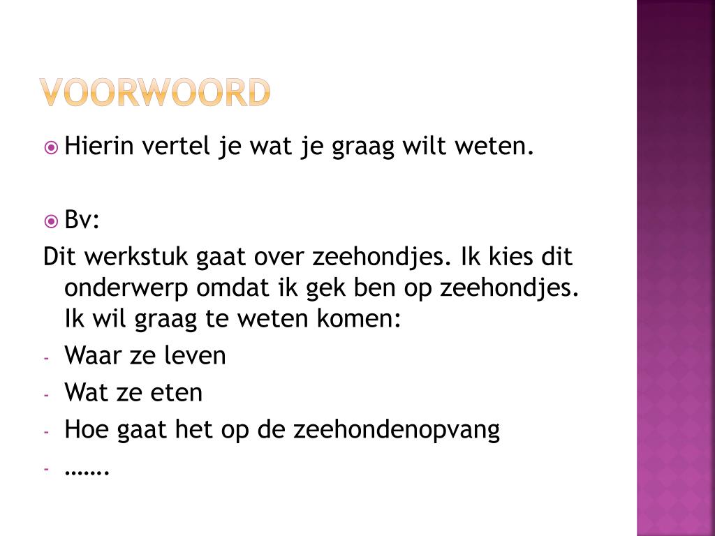 Voorbeeld Van Een Inleiding Werkstuk