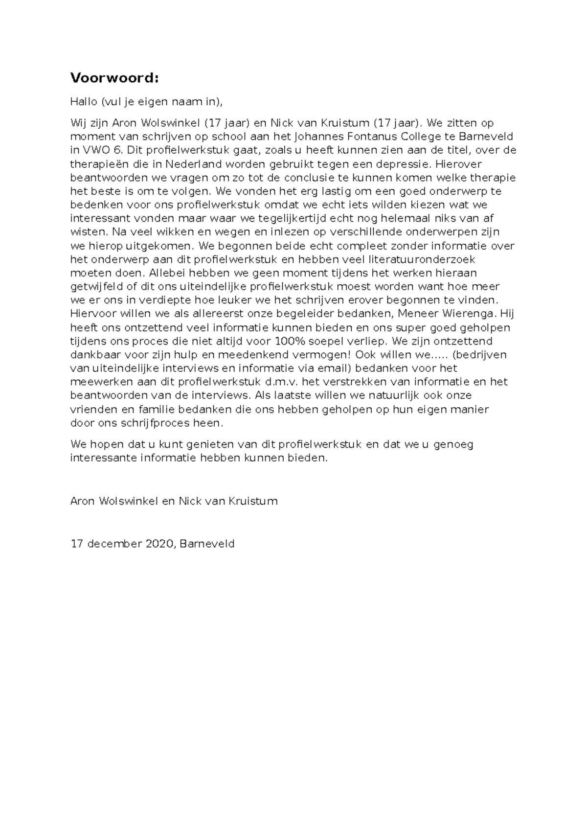 Voorbeeld Voorwoord Scriptie | Images and Photos finder - Voorbeeld Van Een Voorwoord Scriptie