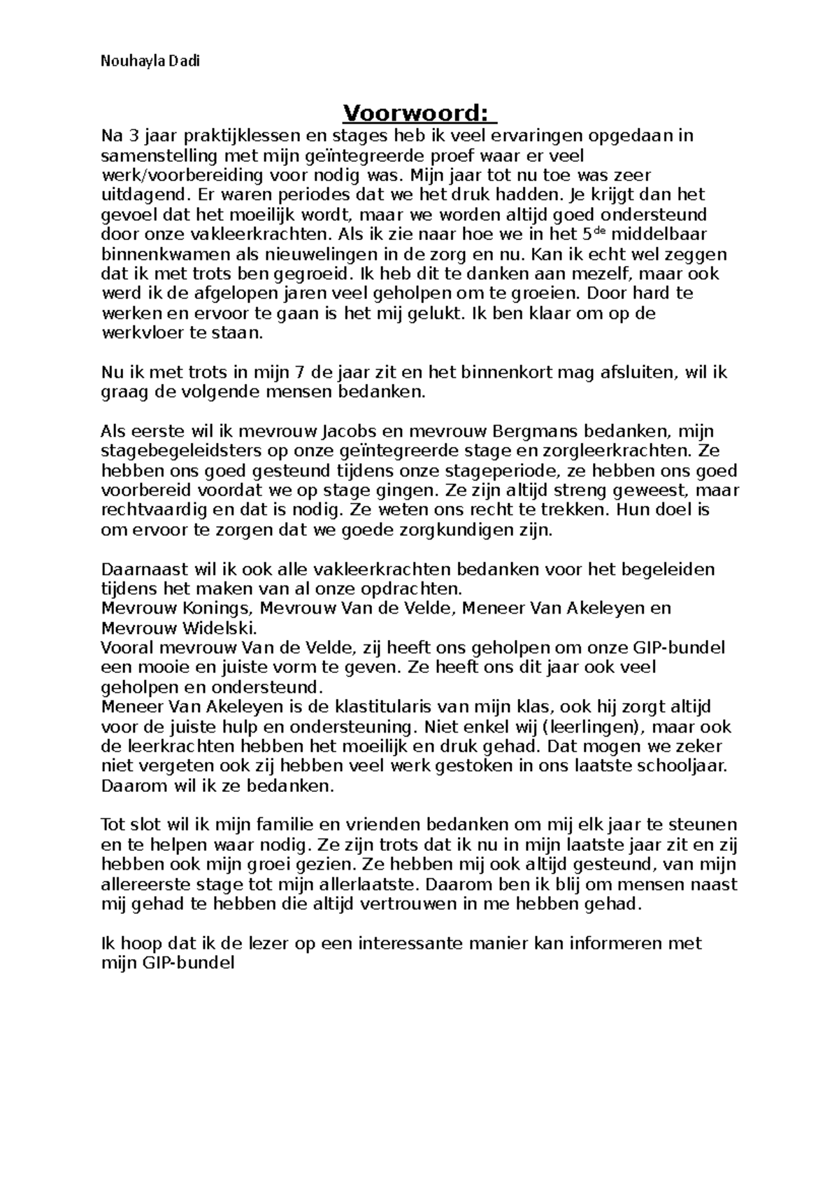 Voorwoord Voorbeeld - Voorbeeld Van Een Voorwoord Scriptie