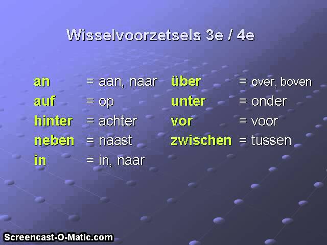 Voorzetsels 3E Naamval Duits: Een Grondige Uitleg - Keuzevoorzetsels Duits 3e 4e Naamval