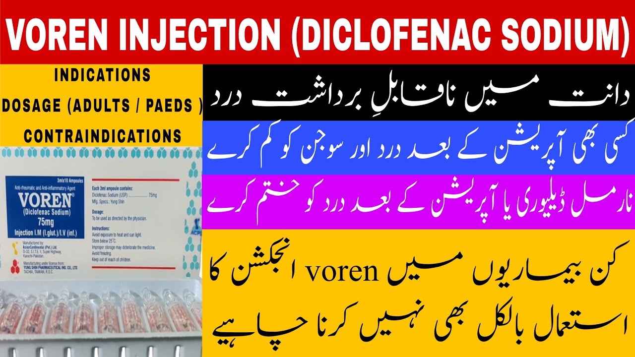 Voren injection use in urdu | Diclofenac sodium injection | Voren - Hoelang Van Te Voren Pre Workout
