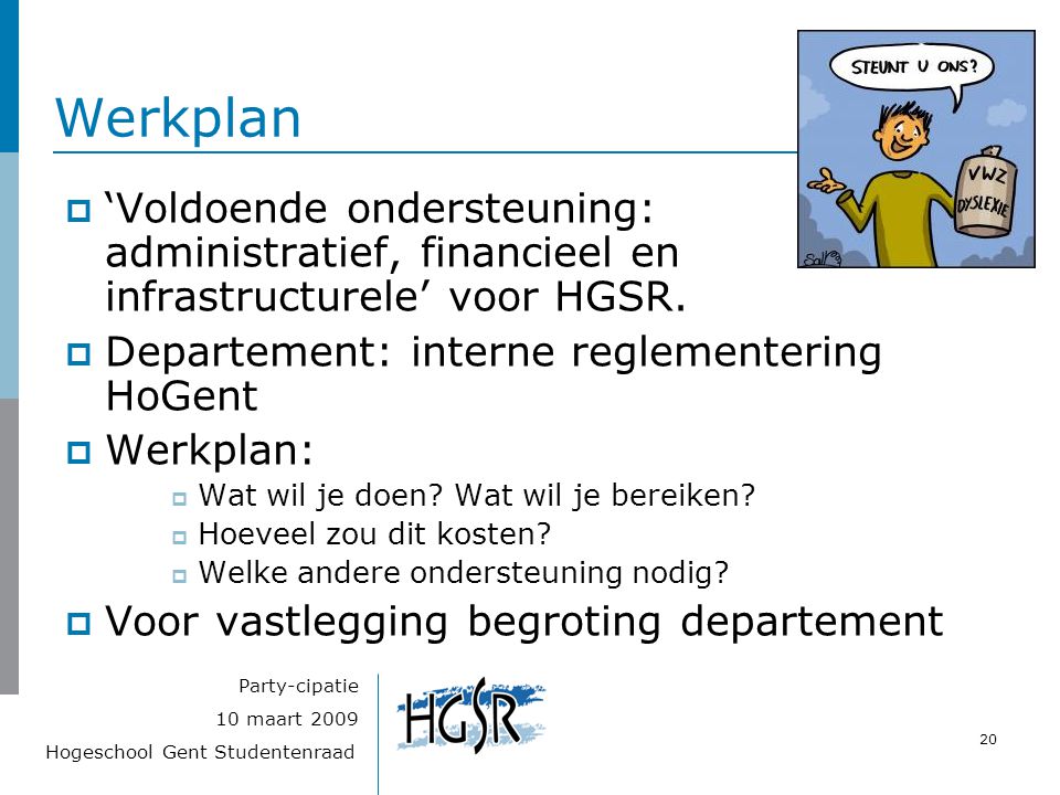 Vorming participatiecommissies HoGent - ppt download - Wat Is Een Werkplan