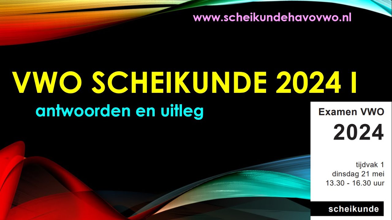 vwo scheikunde examen 2024 tijdvak 1 antwoorden en uitleg - YouTube - Antwoorden Nederlands Examen Vwo 2024