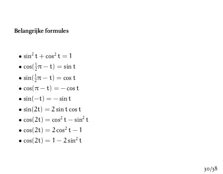 Formuleblad Wiskunde B Vwo Examen