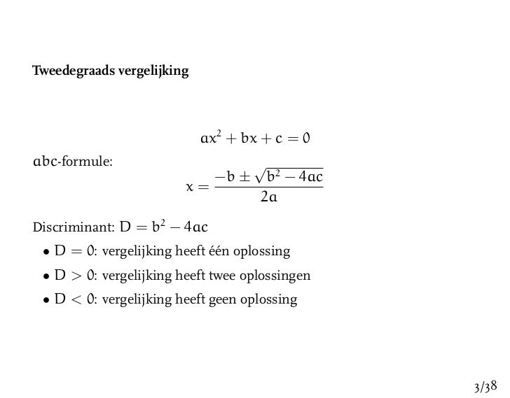 VWO wiskunde B 2012 - Formuleblad Wiskunde B Vwo Examen