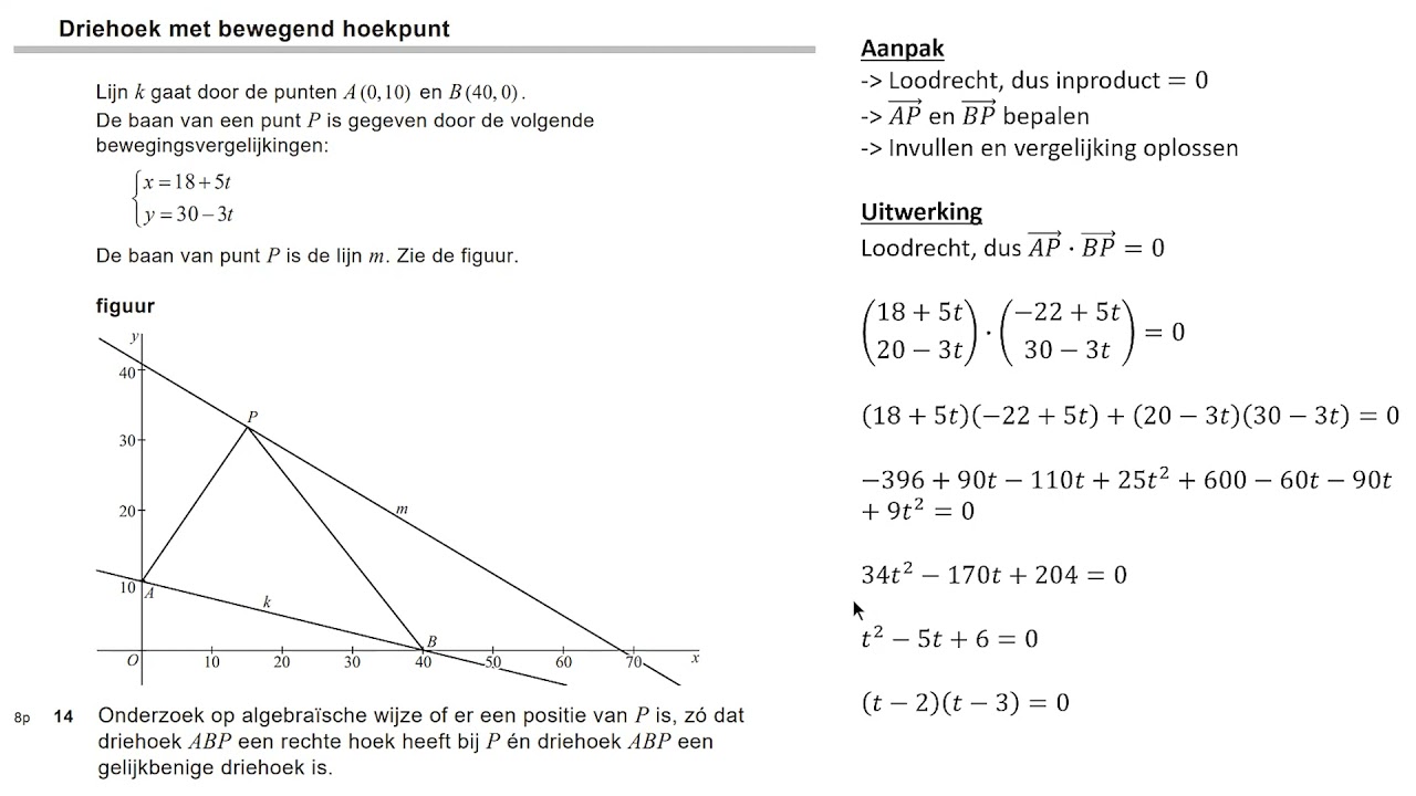 Vwo wiskunde B 2019-1: Meetkunde met vectoren opdracht 14 - een - Hoe Leren Voor Geschiedenis Examen Vwo