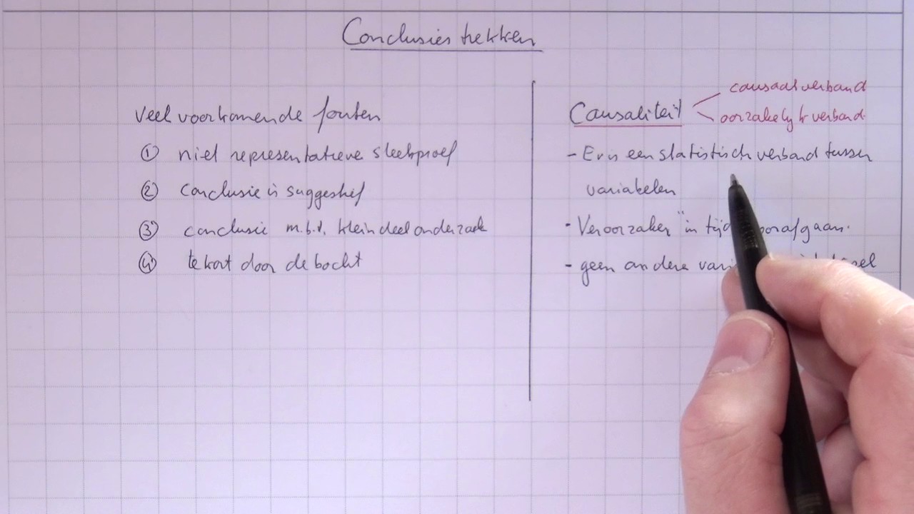 VWO4wisA_11_H5_14 Conclusies trekken - YouTube - Geen Peil Op Te Trekken Betekenis