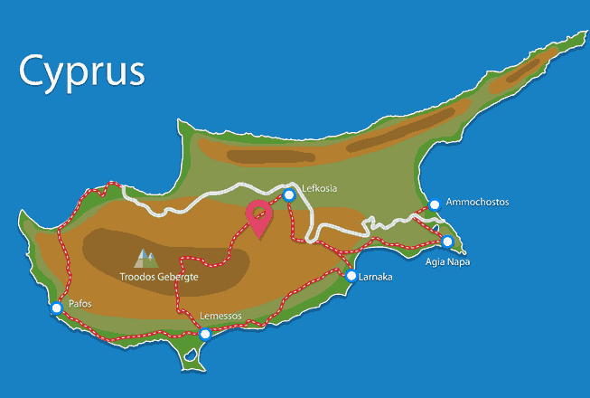 Waar Ligt Cyprus Op De Kaart | Kaart - Waar Ligt Cyprus Op De Kaart