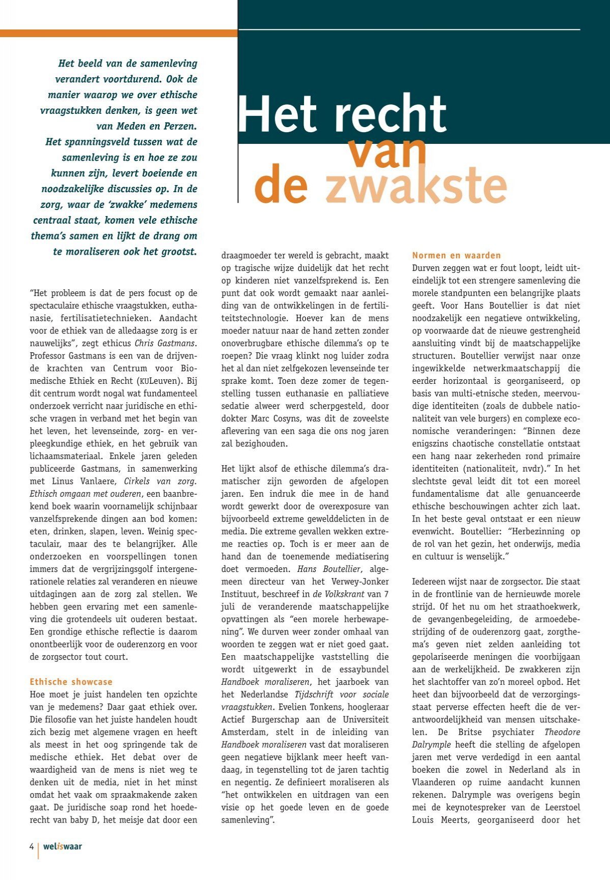 Ethiek Betekenis In De Zorg