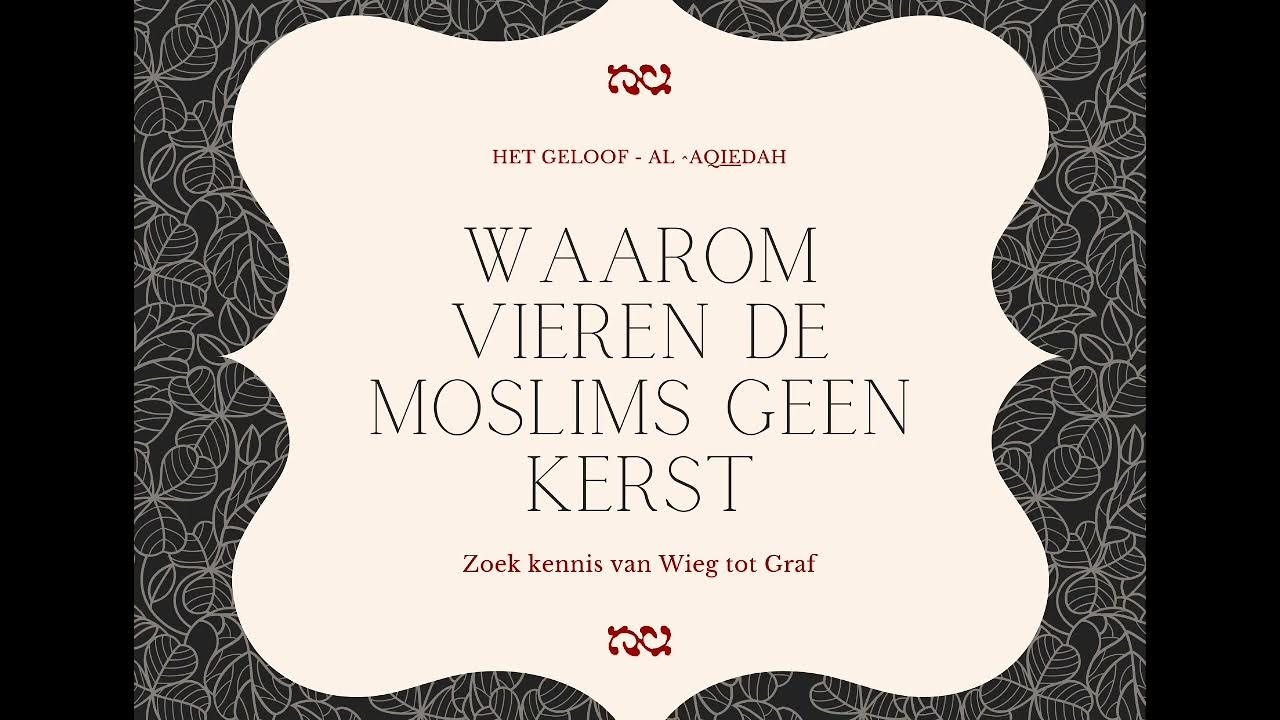 Waarom vieren moslims geen kerst ? - YouTube - Waarom Vieren Moslims Geen Kerst