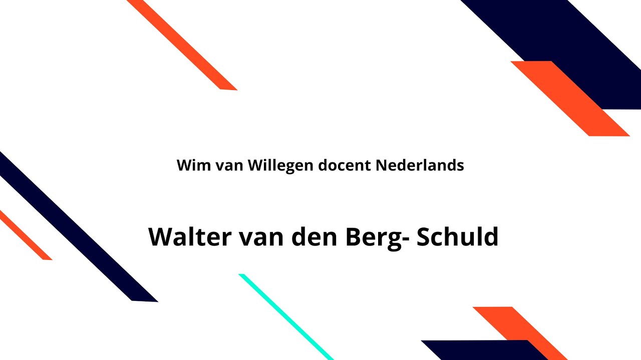 Samenvatting Schuld Walter Van Den Berg
