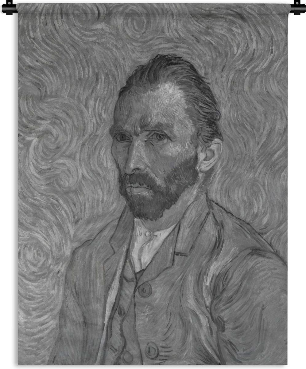 Wandkleed Vincent van Gogh - Zwart-wit zelfportret van Vincent van Gogh - Informatie Van Vincent Van Gogh