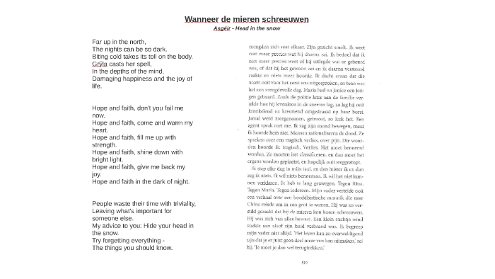 Wanneer de mieren schreeuwen: Asgéir – Head in the snow by Maurane - Wanneer De Mieren Schreeuwen Samenvatting