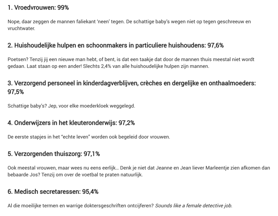 Wanneer ongelijkheid tussen man en vrouw 'grappig' is - Ongelijkheid Tussen Man En Vrouw